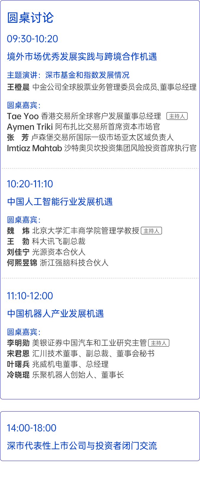 大咖齐聚！展现中国资产和A股市场投资价值，深交所2025全球投资者大会5月19日至20日在深圳举行（附议程）  第13张