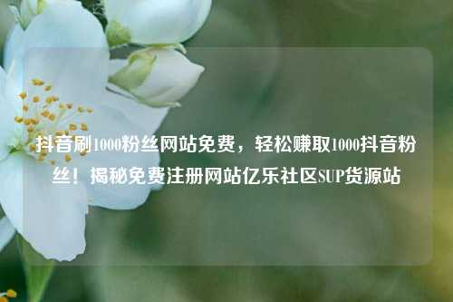 抖音刷1000粉丝网站免费，轻松赚取1000抖音粉丝！揭秘免费注册网站亿乐社区SUP货源站  第1张